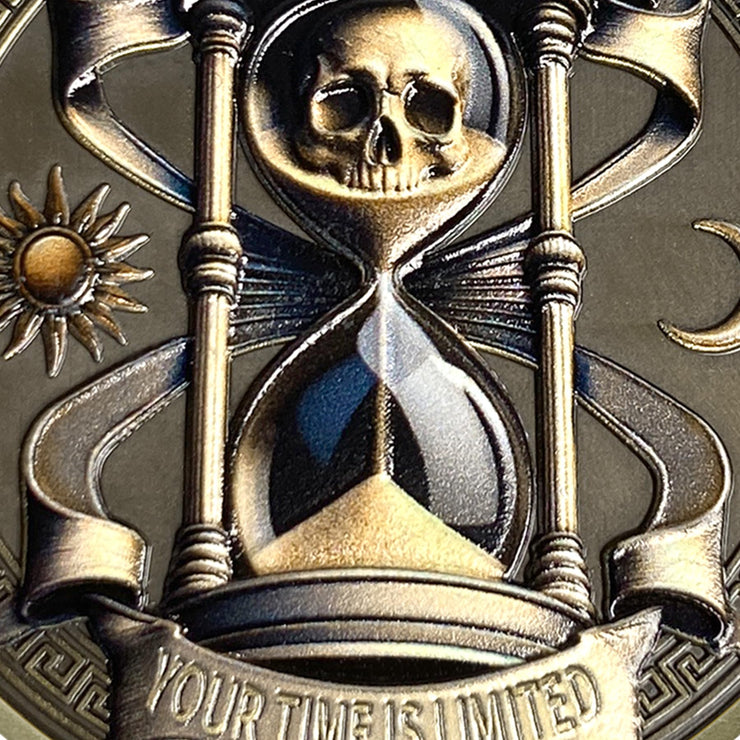 Daily Stoic Reminder Skull Challenge Memento Mori Coin
