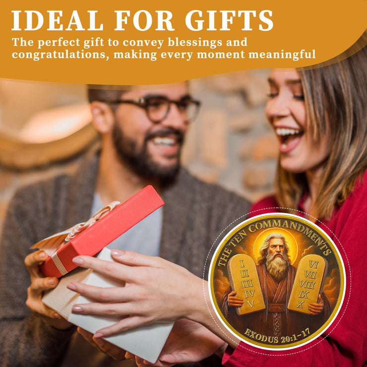 Ten Commandments Prayer  Challenge Coin