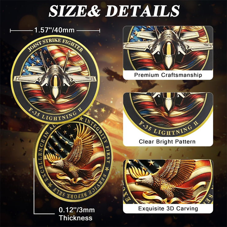 United States F-35 Lightning II Fighter Jet Air Force Challenge Coin