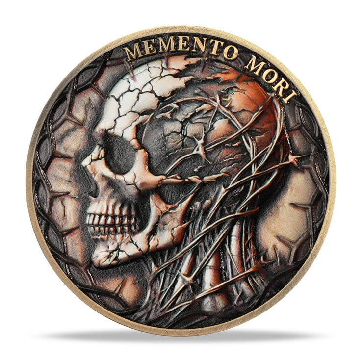 Memento Mori Coin Skull Challenge Coins