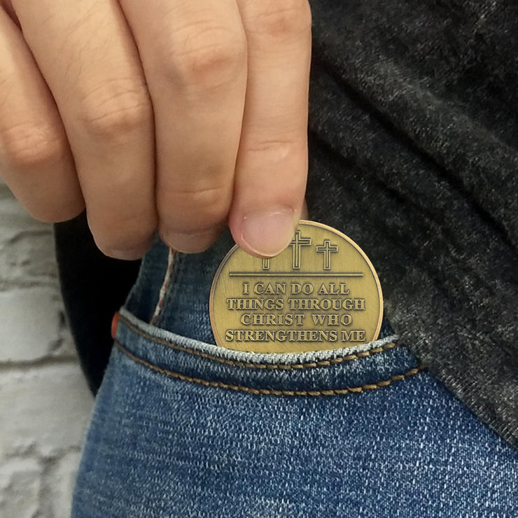 Radiant Cross Path Religious Coin