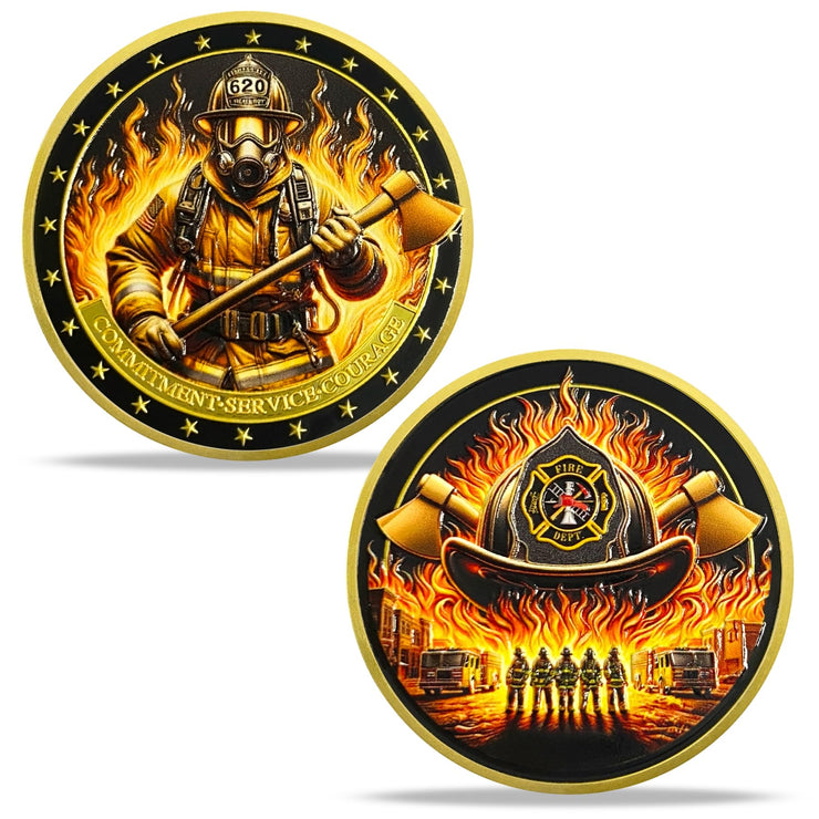 Firefighters Fire Rescue Challenge Coin