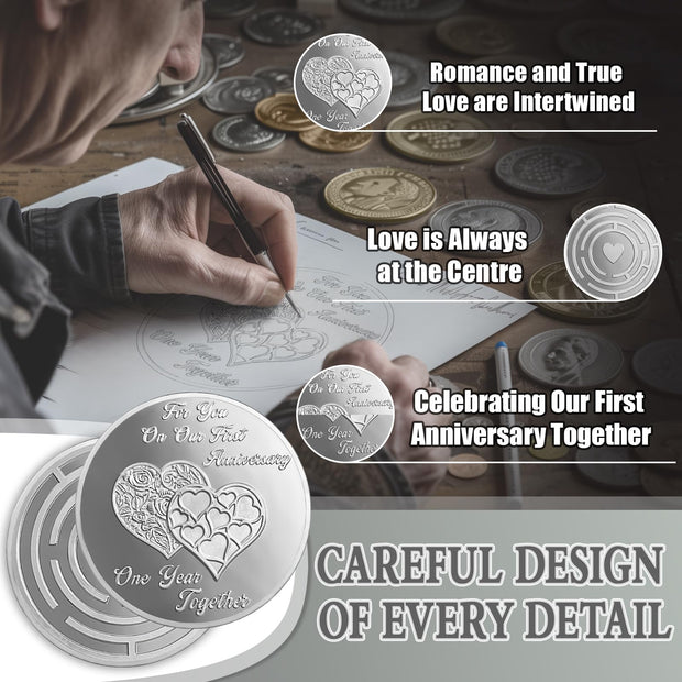 We Are Together 1st Wedding Anniversary Coin