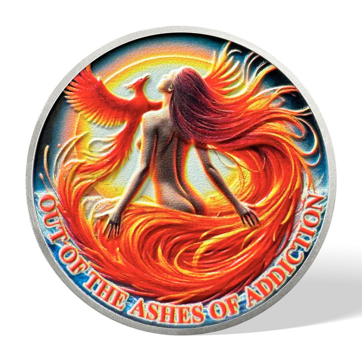 Phoenix Woman Sobriety Coin