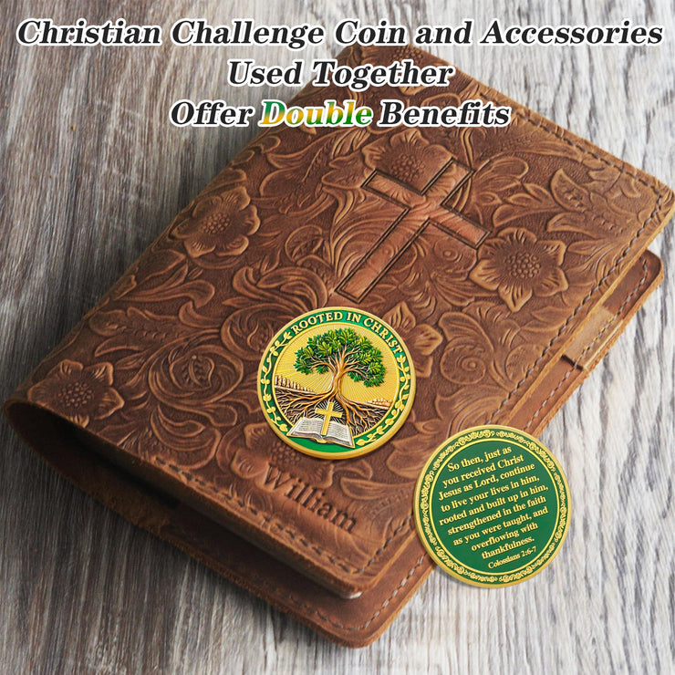 Rooted in Christ Christian Religious Challenge Coin