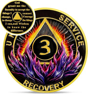 Delicate Triangle 1-3 Year Sobriety Coin