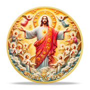 Jesus and Angels Divine Messenger Religious Coin