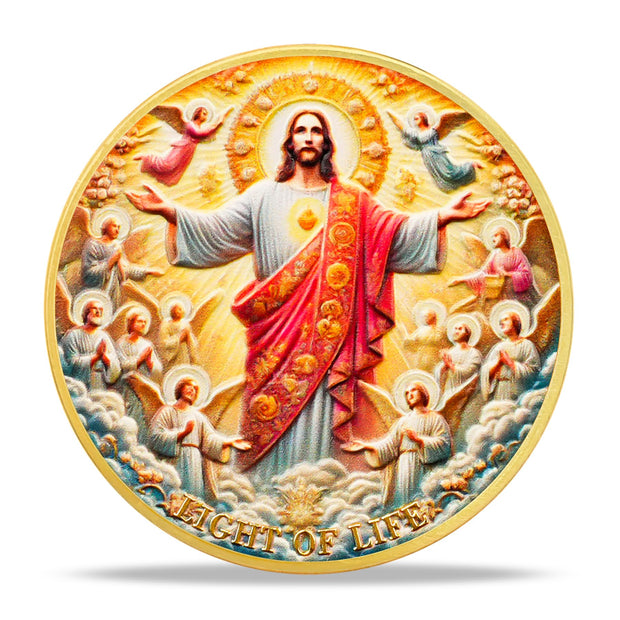Jesus and Angels Divine Messenger Religious Coin