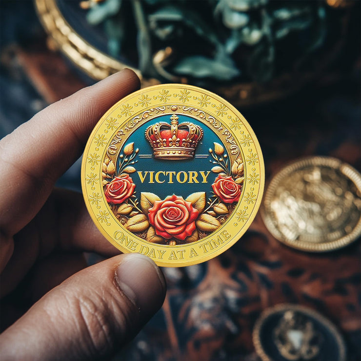 One Day at a Time Affirmation Sobriety Coin