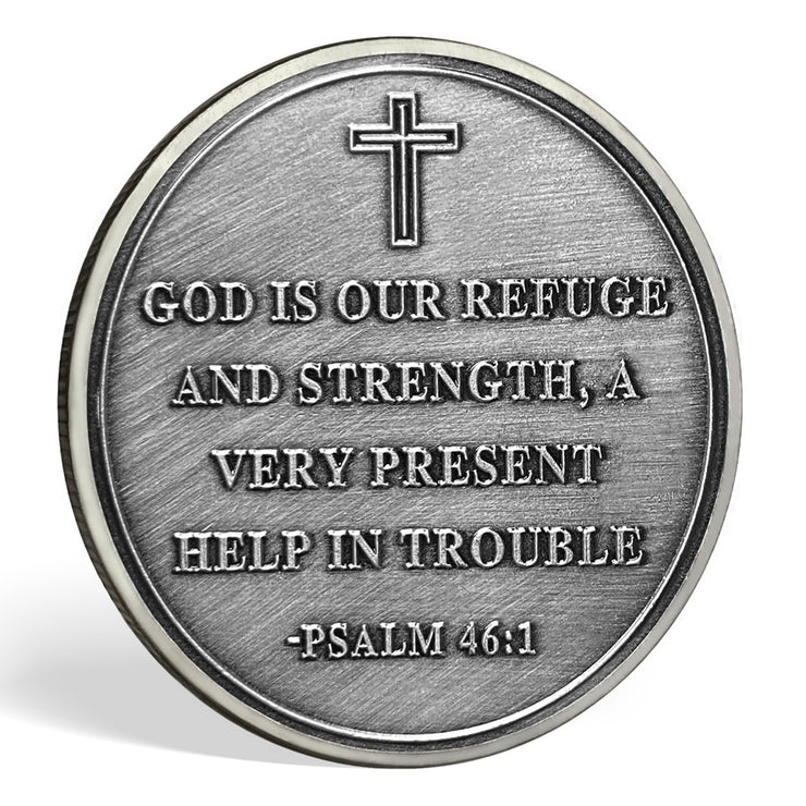 God is Our Fefuge and Strength Challenge Coin Psalm 46:1