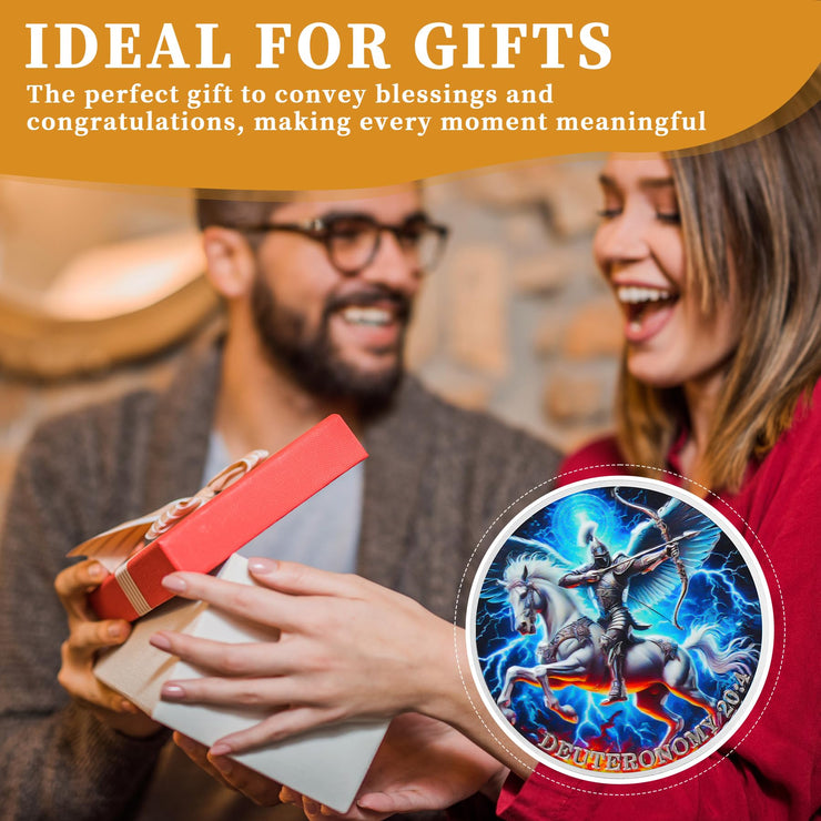 Archangel Warrior Victory Deuteronomy Christian Challenge Coin