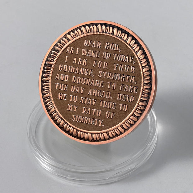 Sea Surface Meditation Sobriety Coin