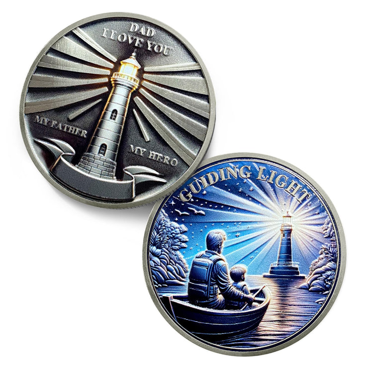 I Love You Dad Original Guiding Light Father Challenge Coin
