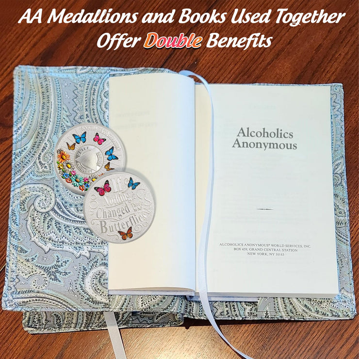 Personalized Recovery Colorful Sunflower Sobriety Coin