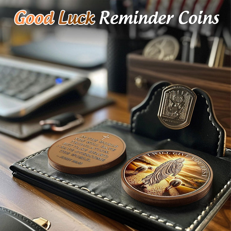 I Will Give You Rest Christian Challenge Coin