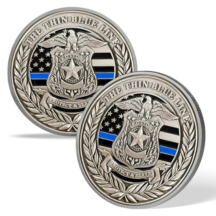AtSKnSK Saint Michael Police Prayer Coin Patron Saint of Police Officers Police Law Enforcement Challenge Coin (Police Couple, 1)