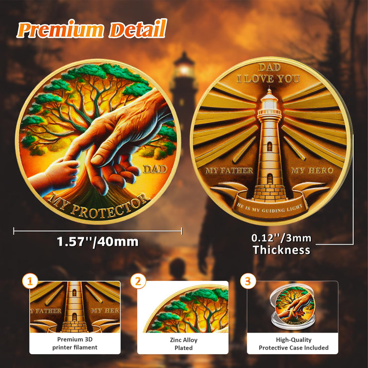 My Protector Dad Challenge Coin