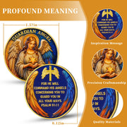 Guardian Angel Christian Challenge Coin – Psalm 91:11 Prayer Medallion