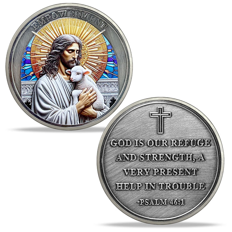 God is Our Fefuge and Strength Challenge Coin Psalm 46:1