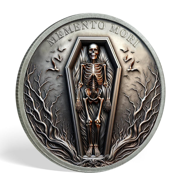 You Only Live Once Momento Mori Skull Coin