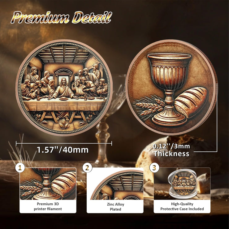 The Last Supper Christian Challenge Coin