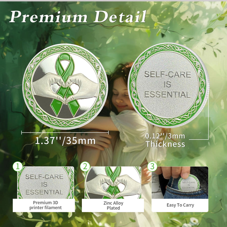 Original Green Ribbon Love Mental Health Awareness Coin