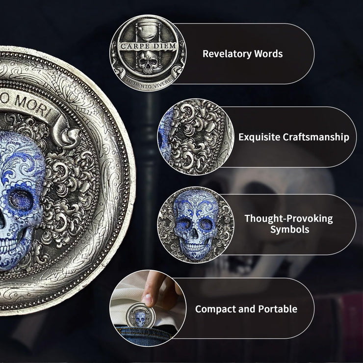 Carpe Diem Momento Mori Stoic Memento Mori Challenge Coins