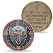 Christian Protective Shield Religious Prayer Challenge Coin