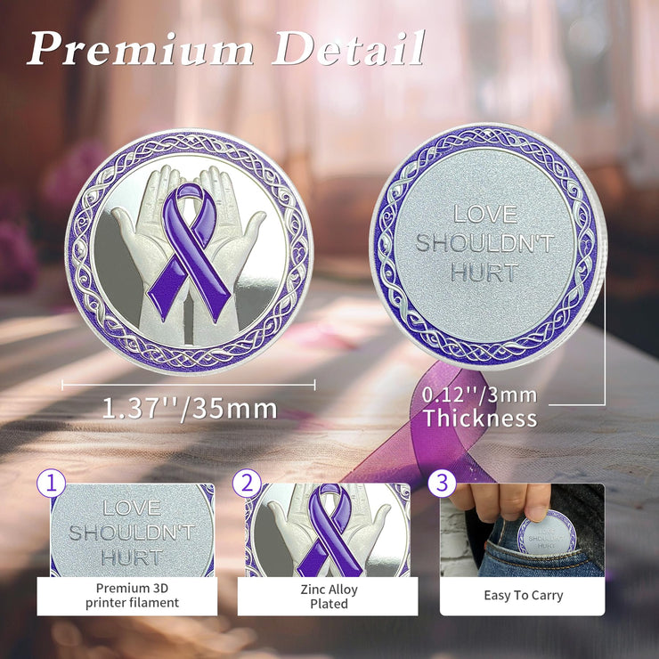 Original Purple Ribbon Domestic Violence Awareness Coin