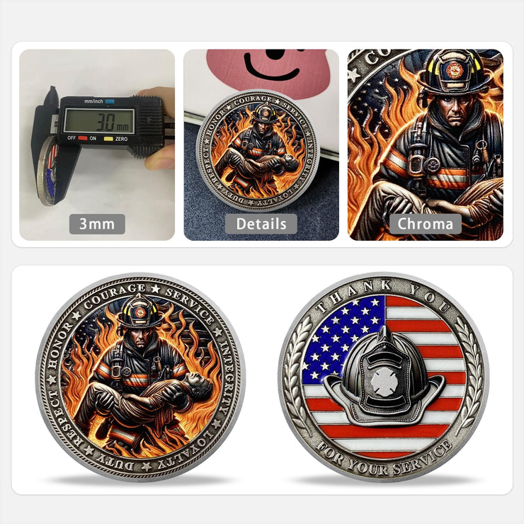 Firefighter Rescue Challenge Coin
