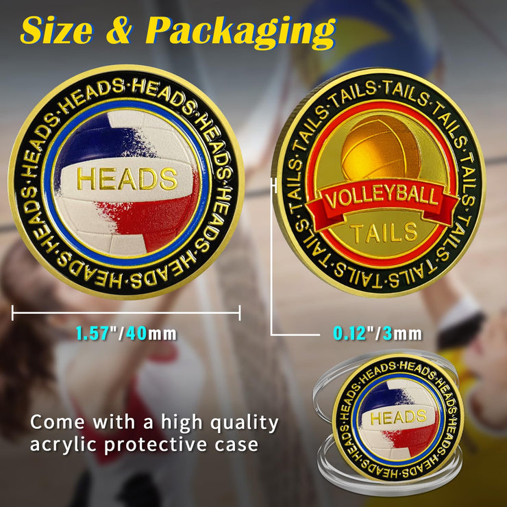 Heads and Tails Volleyball Flip Coin