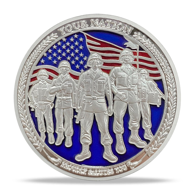 Thank You for Your Service Challenge Coins for Veterans