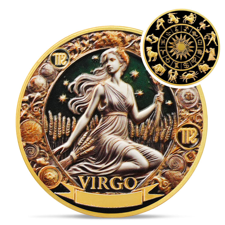Virgo 12 Zodiac Challenge Coin