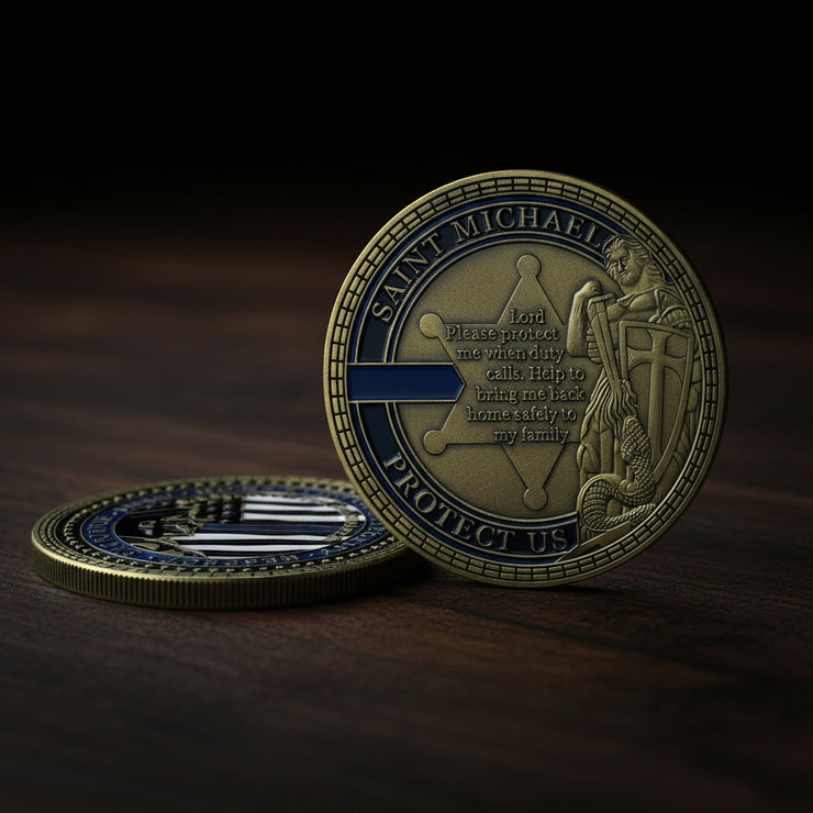 Police Officers Prayer Challenge Coin