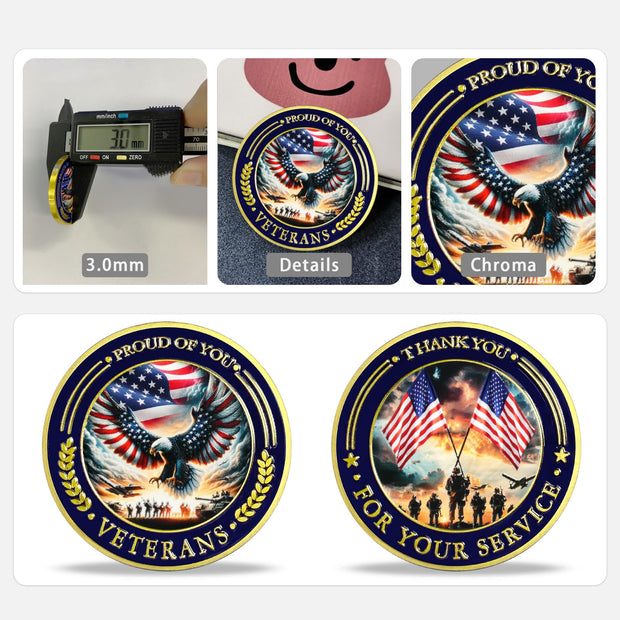 Thank You for Your Service Military Veterans Challenge Coin