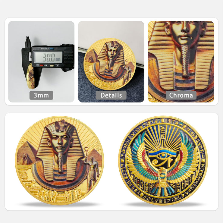 Inspirational Egyptian Symbol Pharaoh Eye of Horus Religious Coin