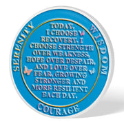 Starry Night Road Path to Renewal Sobriety Coin