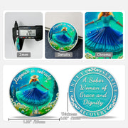 Doves & Flowers Nature Inspired Sobriety Coin