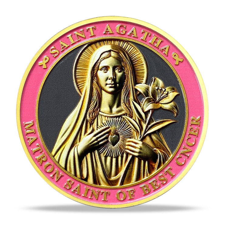 Saint Agatha Breast Cancer Protection Coin