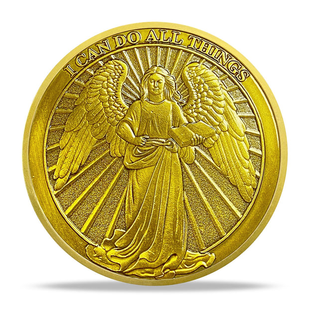 Christian Angel Radiance Religious Challenge Coin