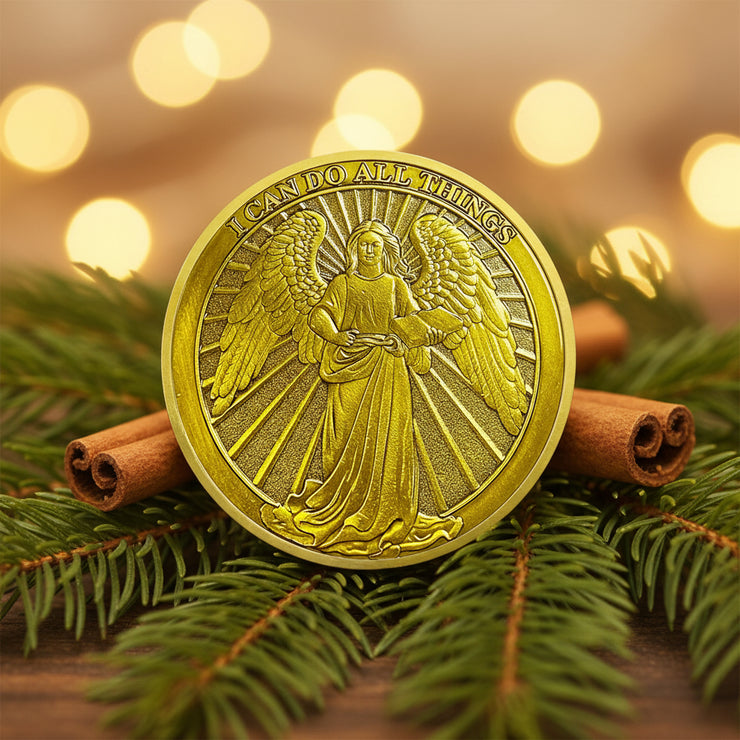 Christian Angel Radiance Religious Challenge Coin