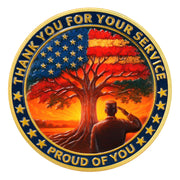 Thank You for Your Service & in Honor of All Who Served Military Veterans Challenge Coin