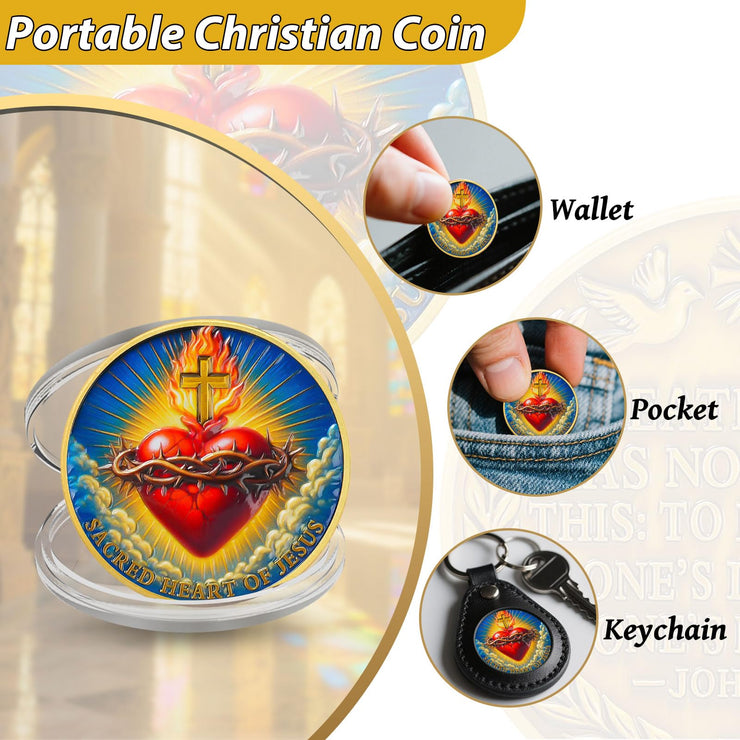 Sacred Heart of Jesus Christian Challenge Coin