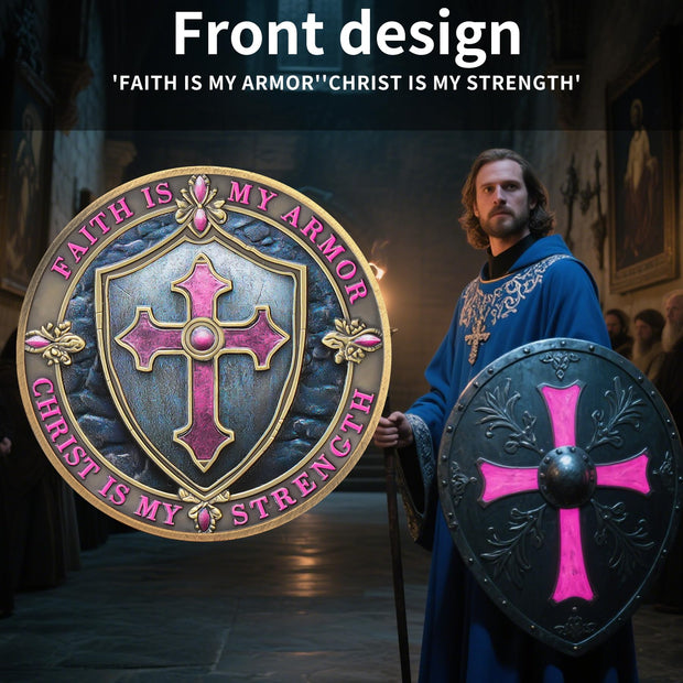 Christian Protective Shield Religious Prayer Challenge Coin