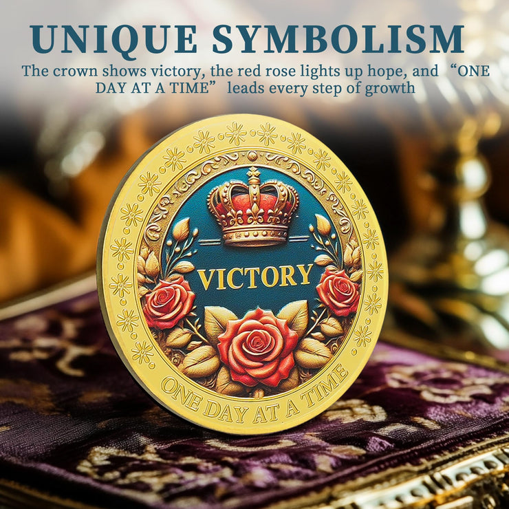One Day at a Time Affirmation Sobriety Coin