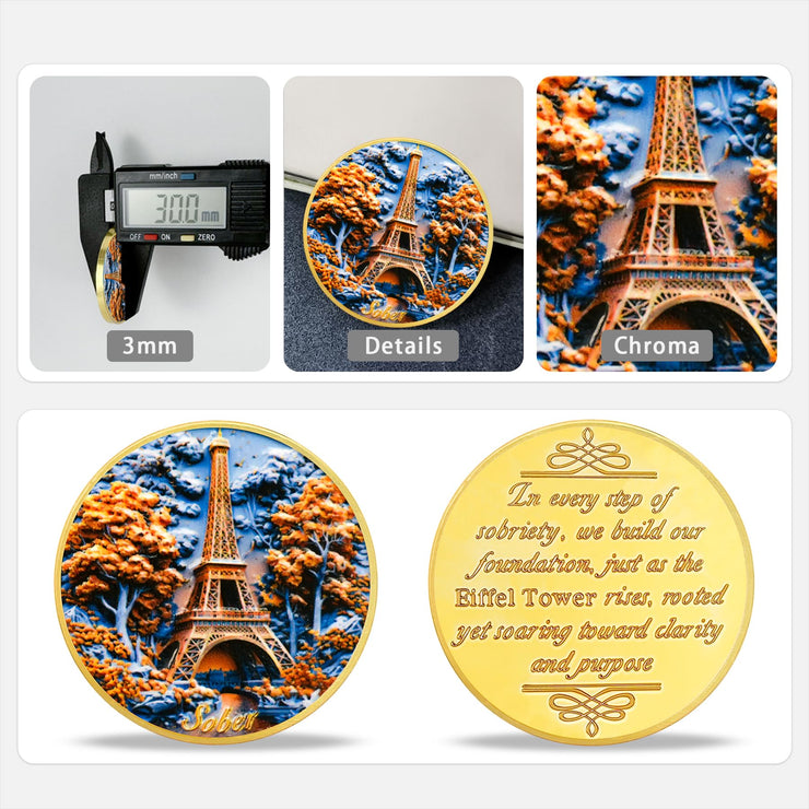 Eiffel Tower Sobriety Coin