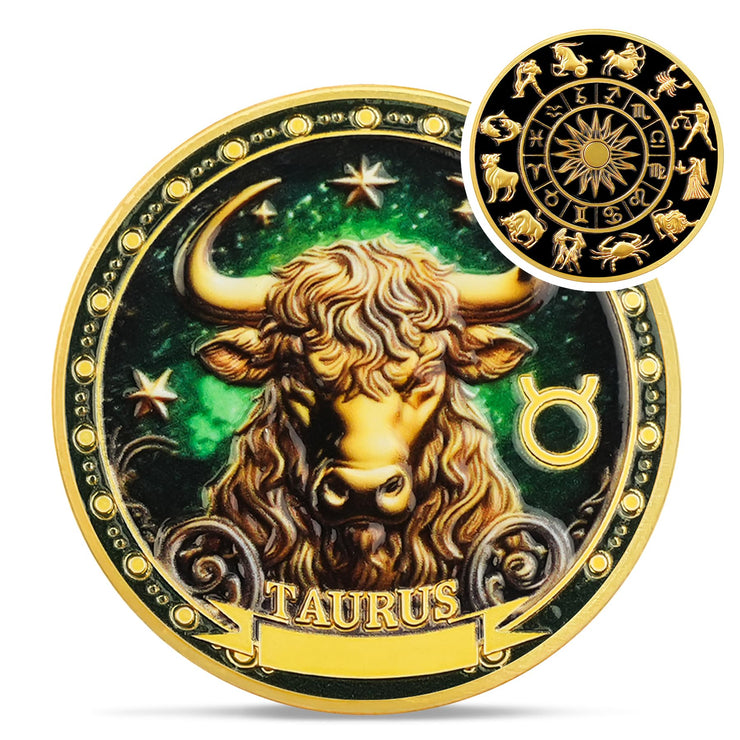 Taurus 12 Zodiac Challenge Coin