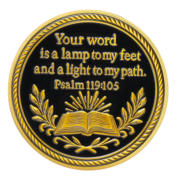 Flying Angels Religious Psalm 119:105 Challenge Coins