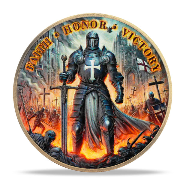 Faith, Honor, Victory Knights Templar Challenge Coin