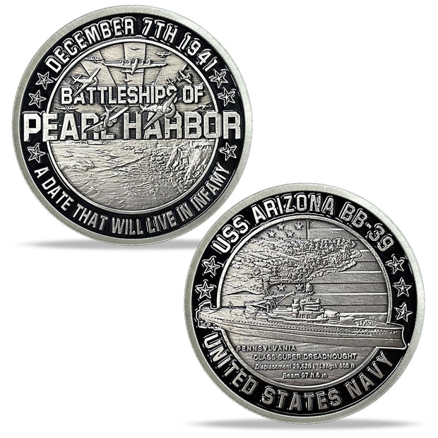 AtSKnSK USS Arizona Remember Pearl Harbor Challenge Coin Memorial Coin